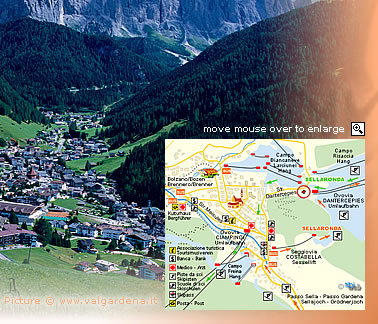 Lage in Wolkenstein in Gr&ouml;den